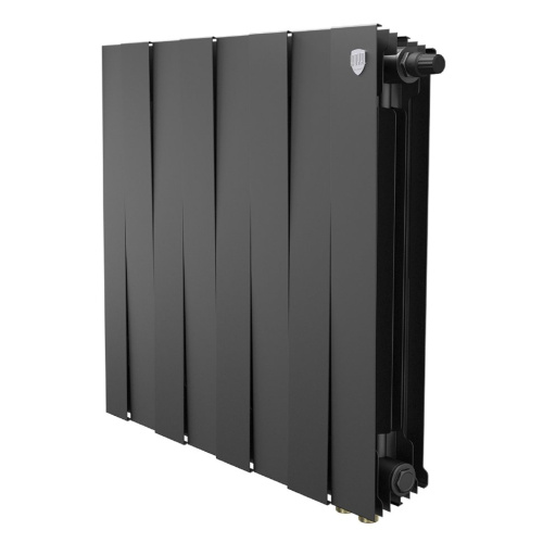 Биметаллический радиатор отопления Royal Thermo PianoForte 500 черный VR80 8 секций