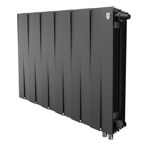 Биметаллический радиатор отопления Royal Thermo PianoForte 500 черный VR80 12 секций