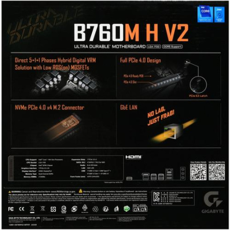 Материнская плата GIGABYTE B760M H V2