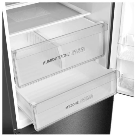 Холодильник с морозильником   Haier C4F640CBFRGU1 черный
