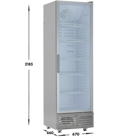 Холодильная витрина Бирюса M521RN серебристый