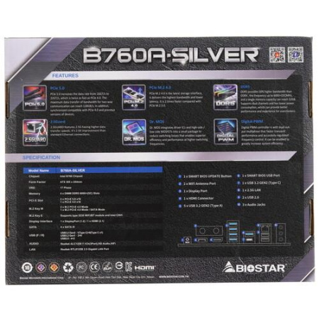 Материнская плата Biostar B760A-SILVER
