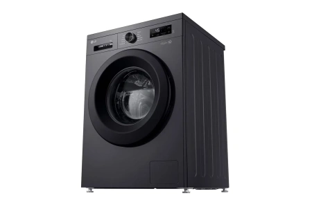 Стиральная машина LG F2Y1VS6J 9 кг, инверторный мотор с прямым приводом функция пара Steam, 8 программ, для аллергиков и детской одежды, черный
