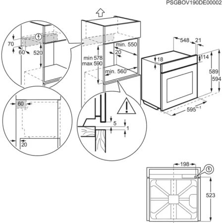Духовой шкаф электрический Electrolux EOF8H39H черный
