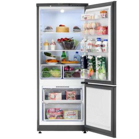Холодильник с морозильником Бирюса W551 серый